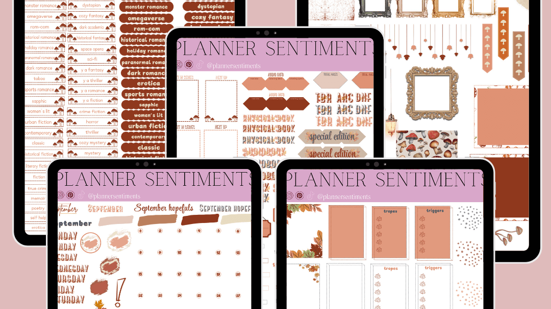 Get Your September Bookish Digital Stickers Now!