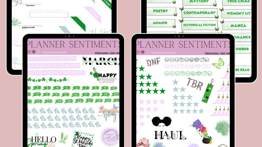 Get Your Bookish March Digital Stickers Now!