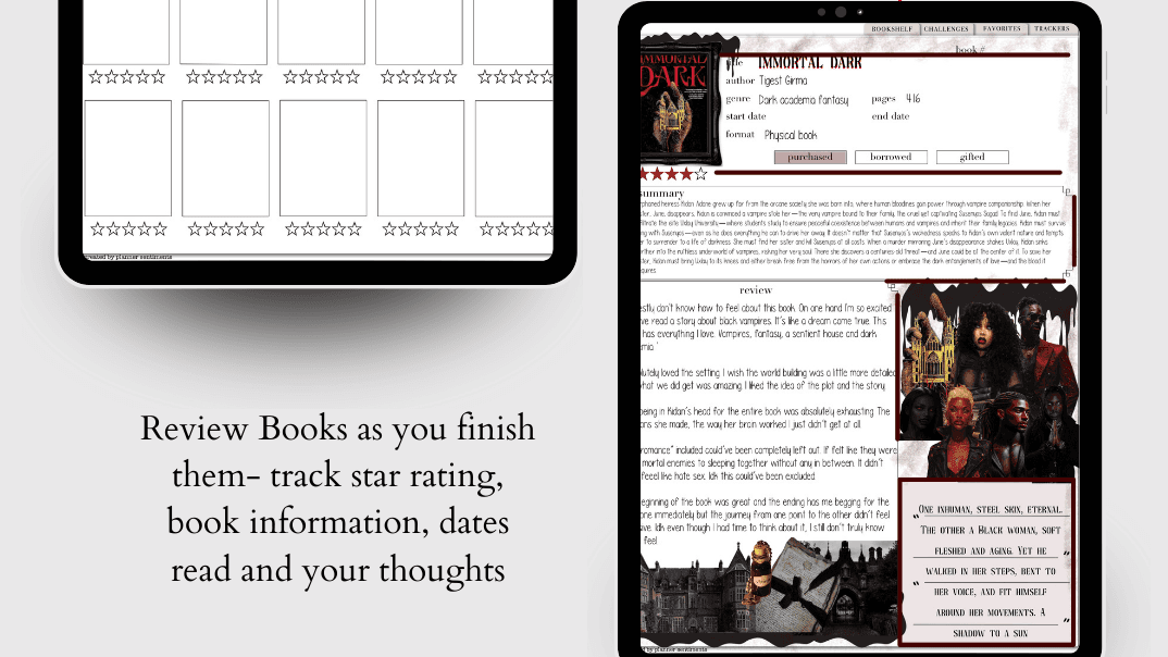 Everything Bookish Digital Reading Journal (long)