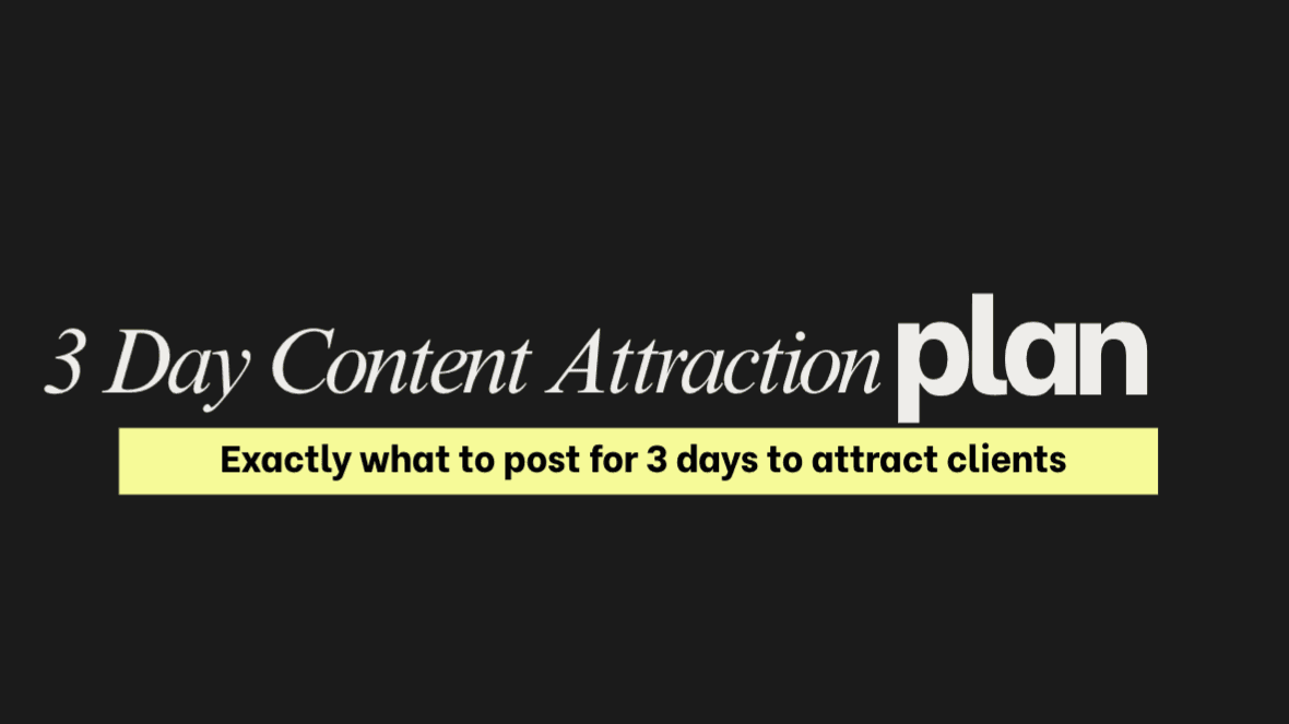 3-Day Client Attraction Plan