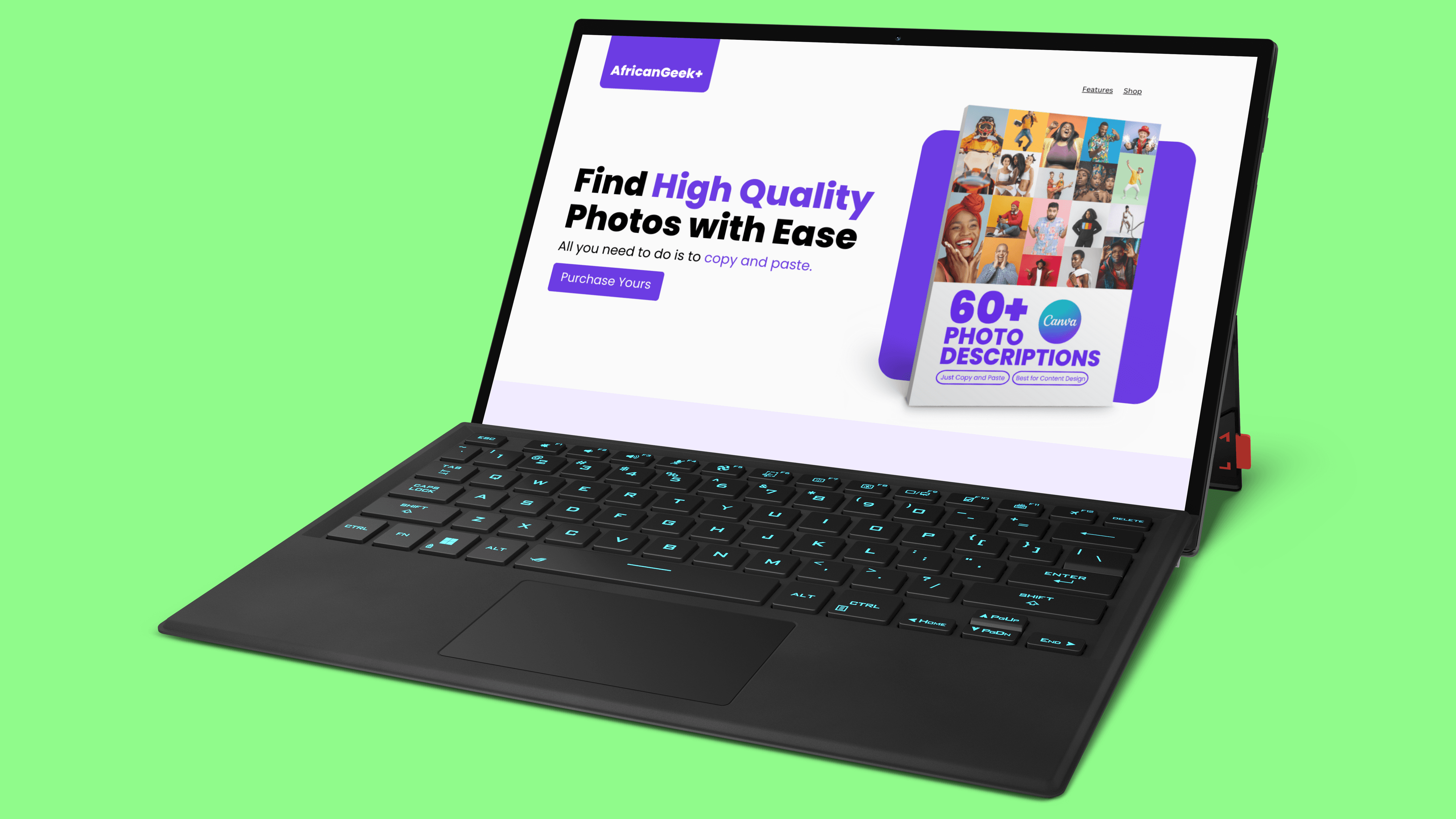 Get My Modern E-Book Landing Page Website