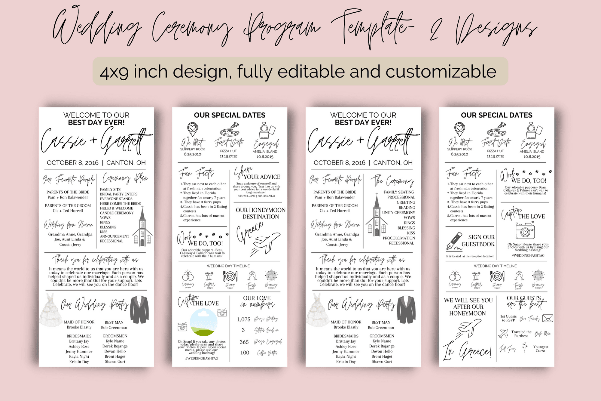Get the Wedding Ceremony Program Template today!