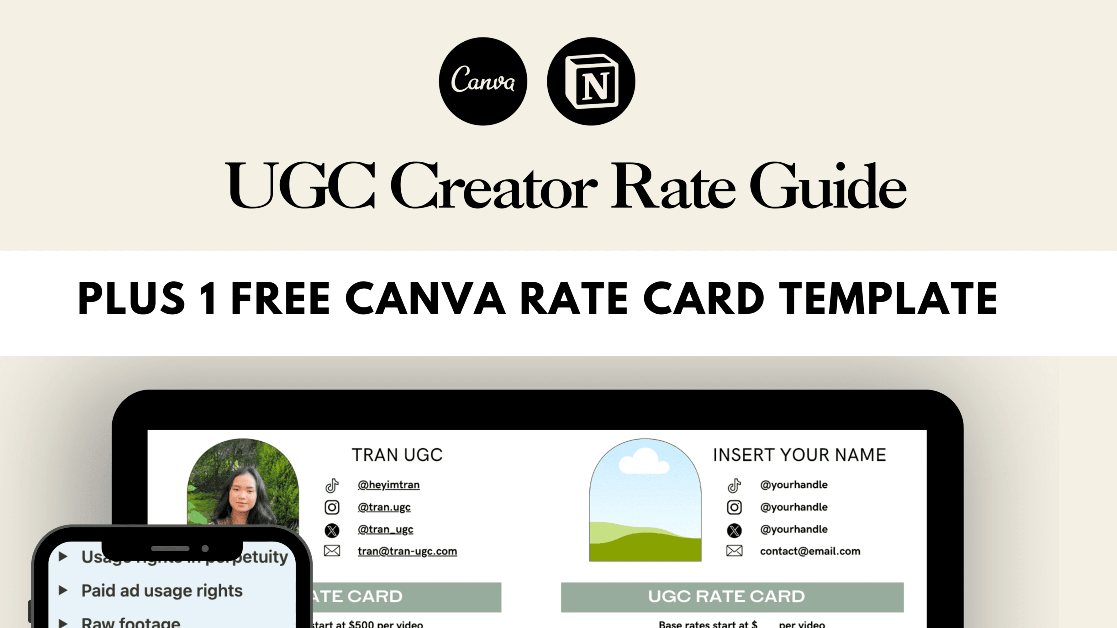 UGC Rate Guide + FREE TEMPLATE