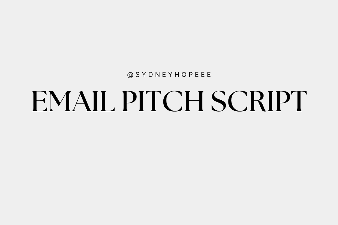 Download my email pitch script now! 