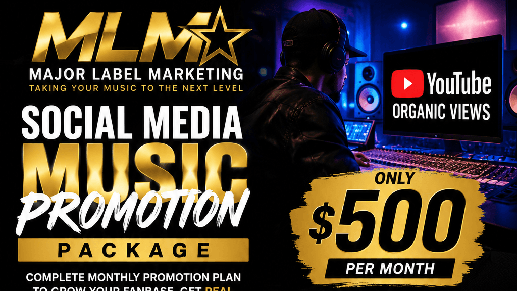 30 Day Music Promo Package only 500!