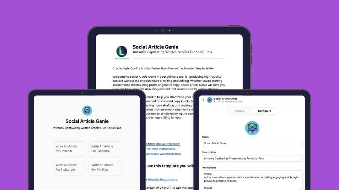 Social Article Genie