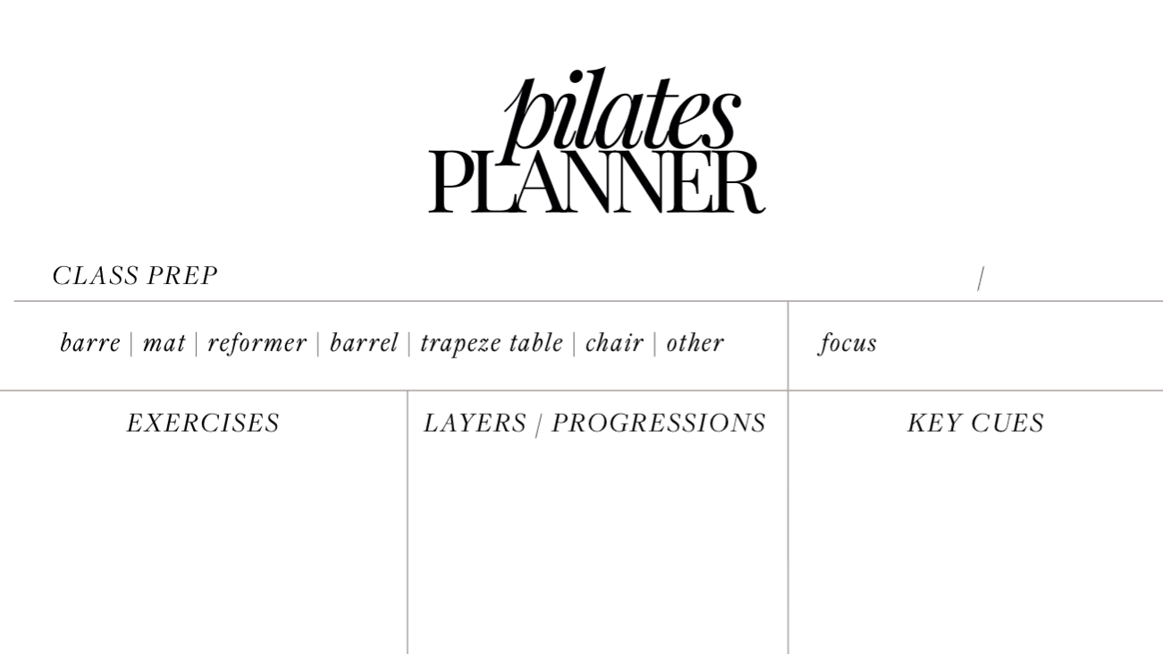 Class Planner (Printable)