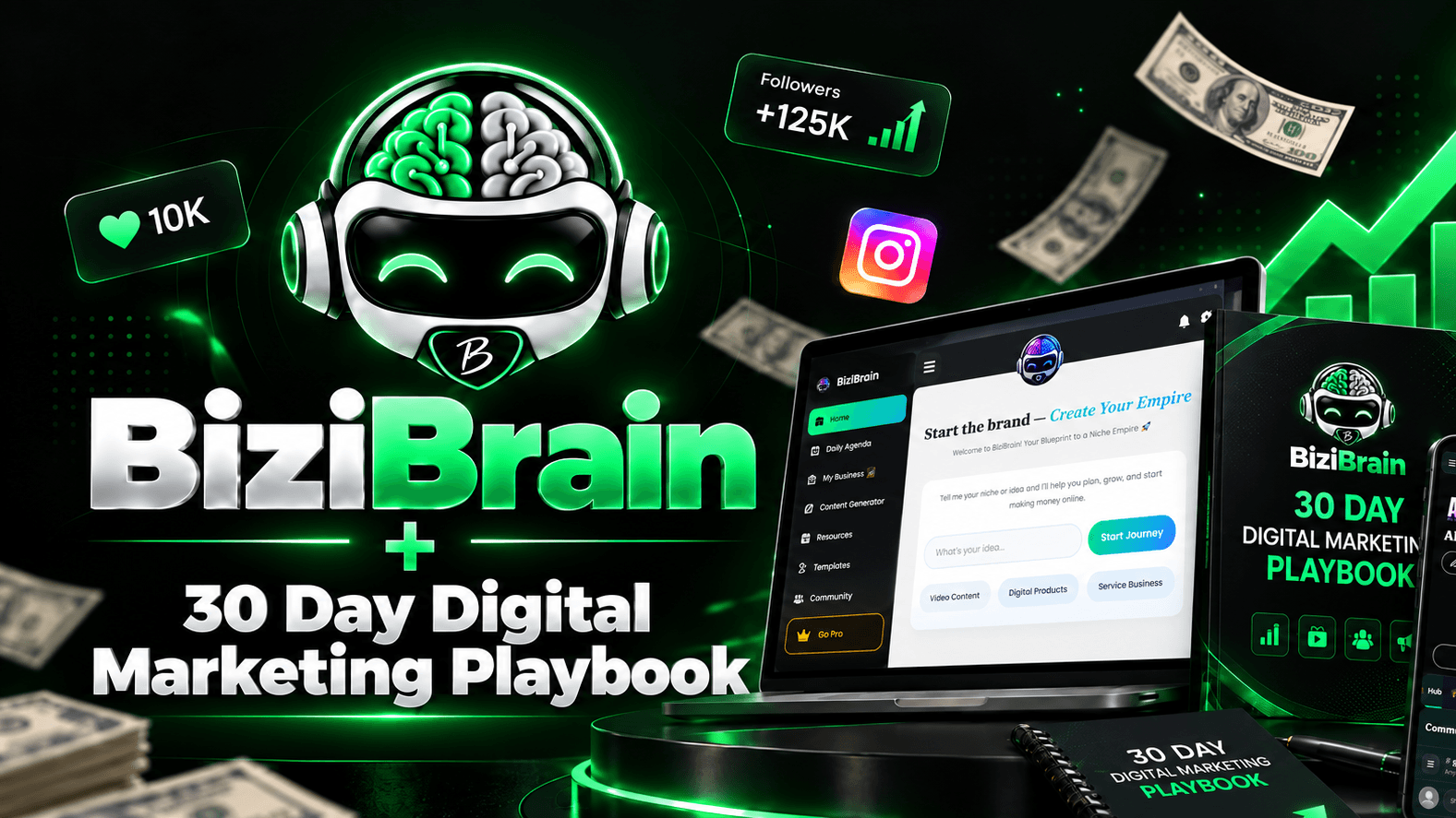 30 Day Digital Marketing Playbook + BizBrain AI