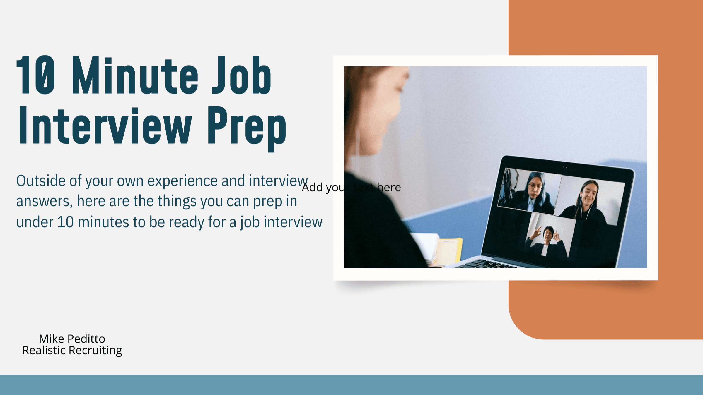 10 Minute Job Interview Prep