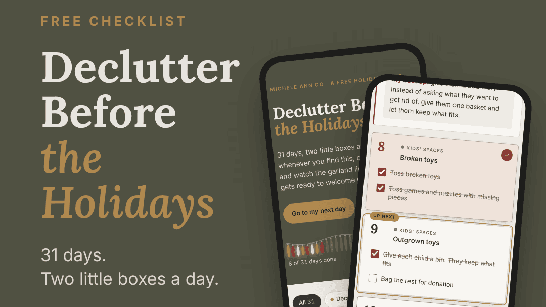 Declutter Before the Holiday