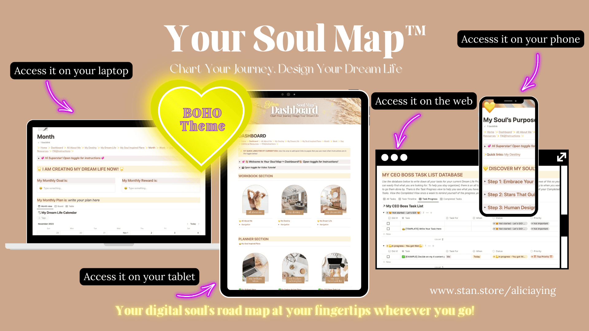 Get Your Soul Map™️ - BOHO THEME Now!