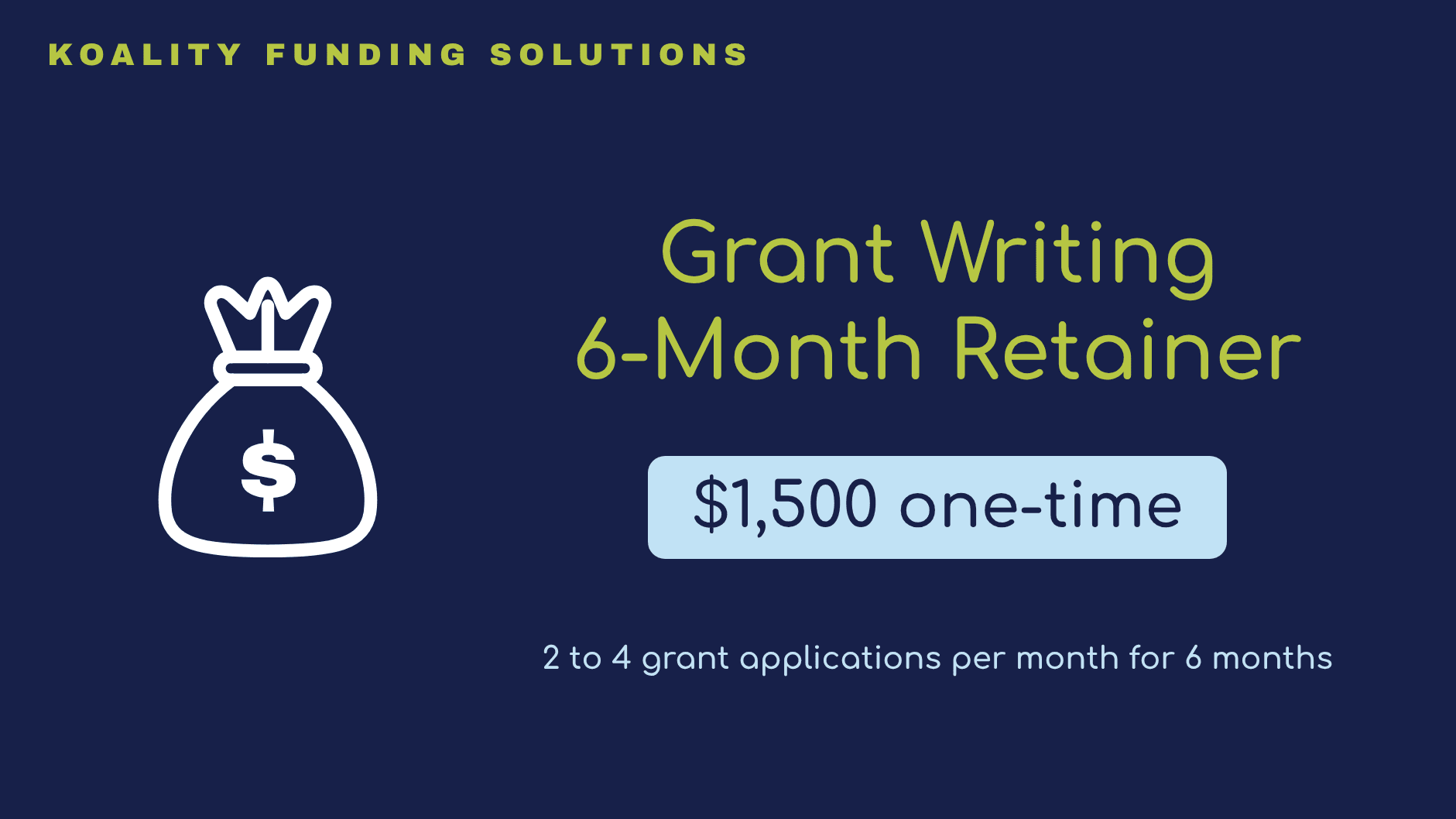 6-Month Grant Writing Retainer
