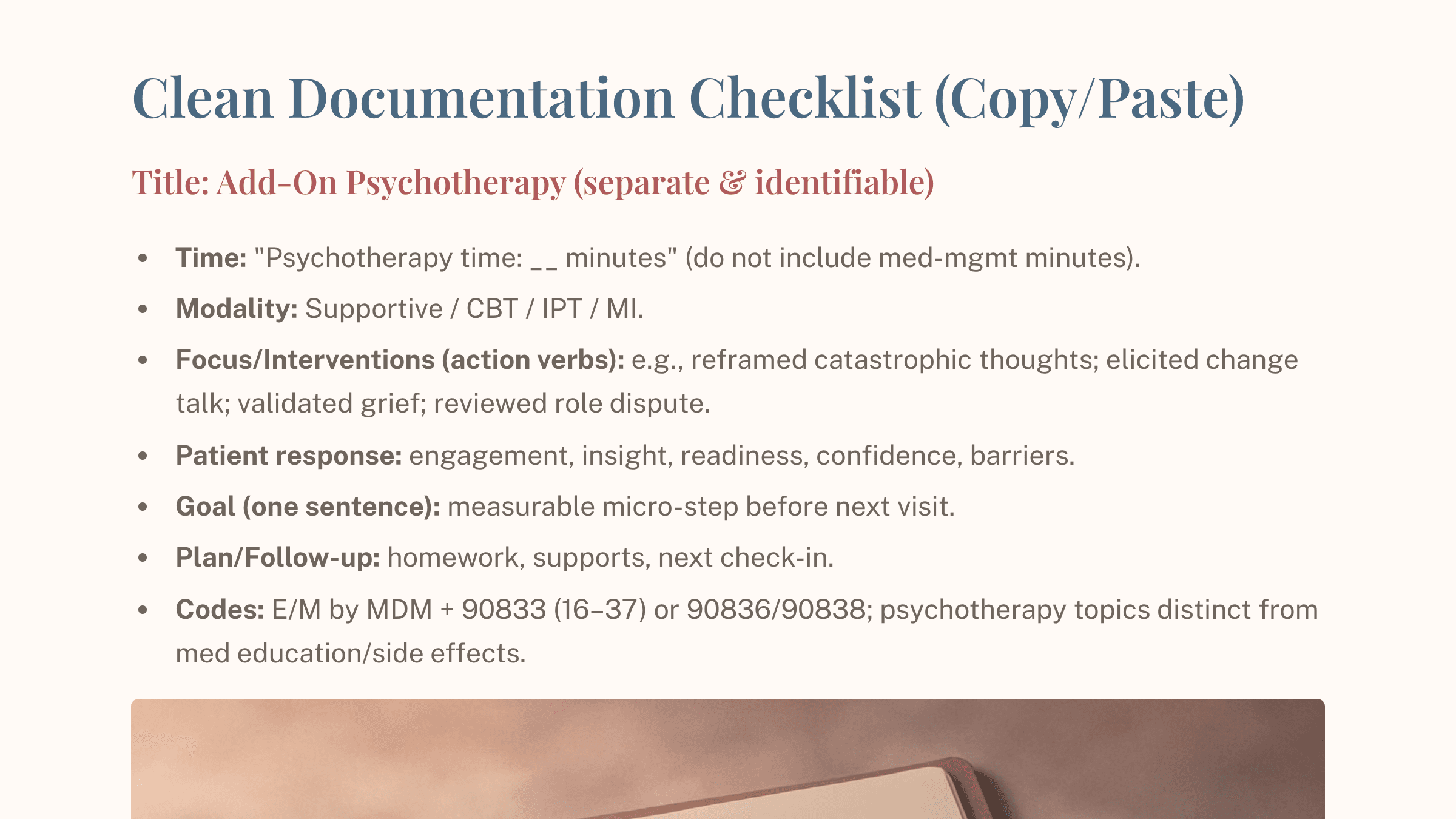 FREE 90833 GUIDE: Add-on Psychotherapy for PMHNPs