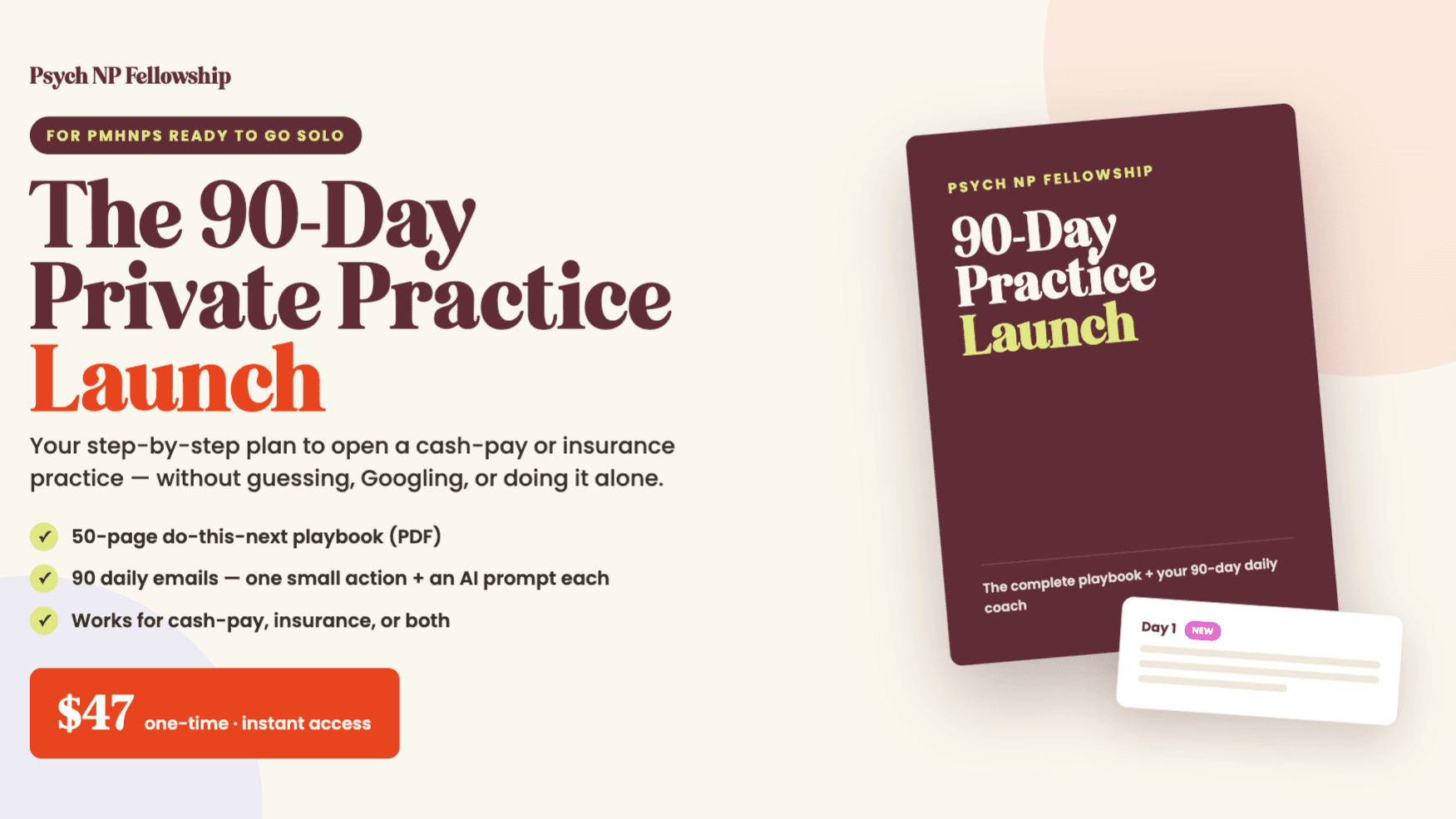 90-Day Private Practice Launch