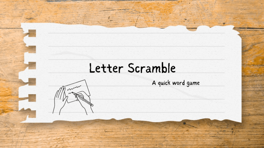 Letter Scramble Word Game Slides