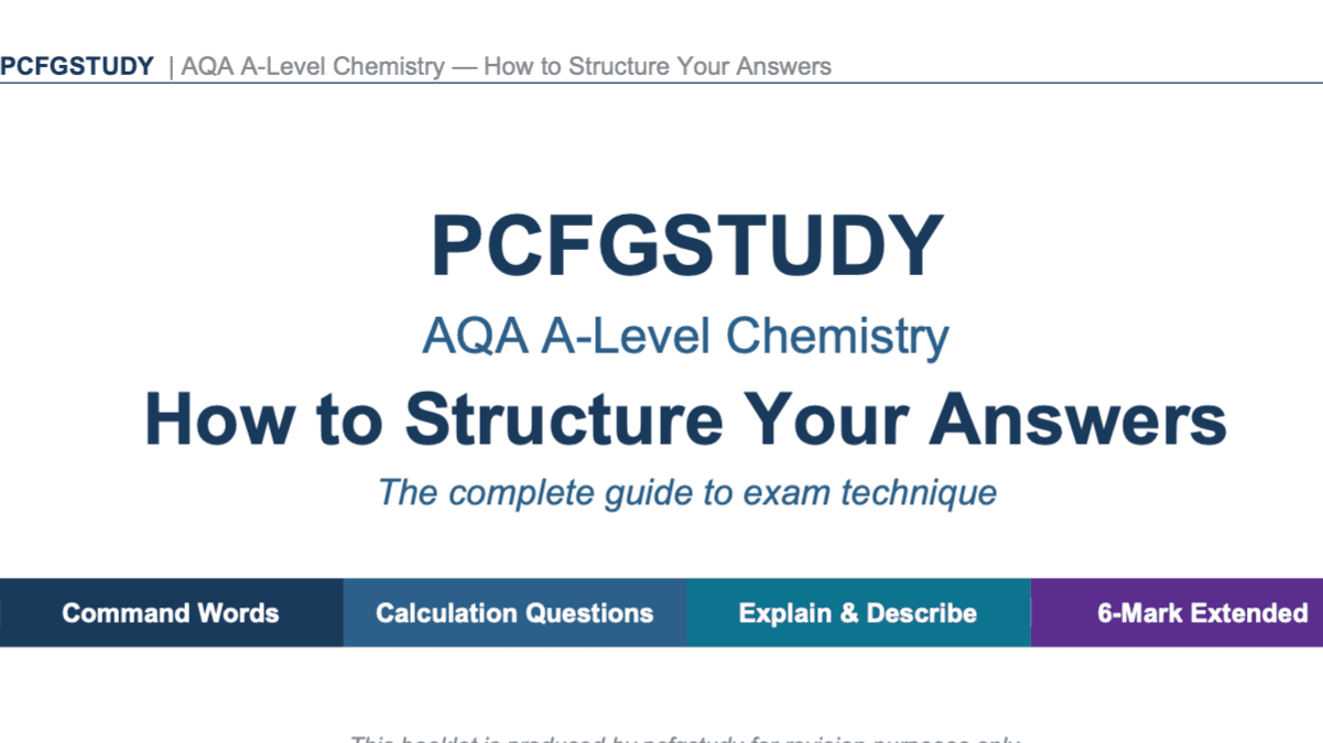 [AQA] A-Level Chem Exam Techniques Booklet