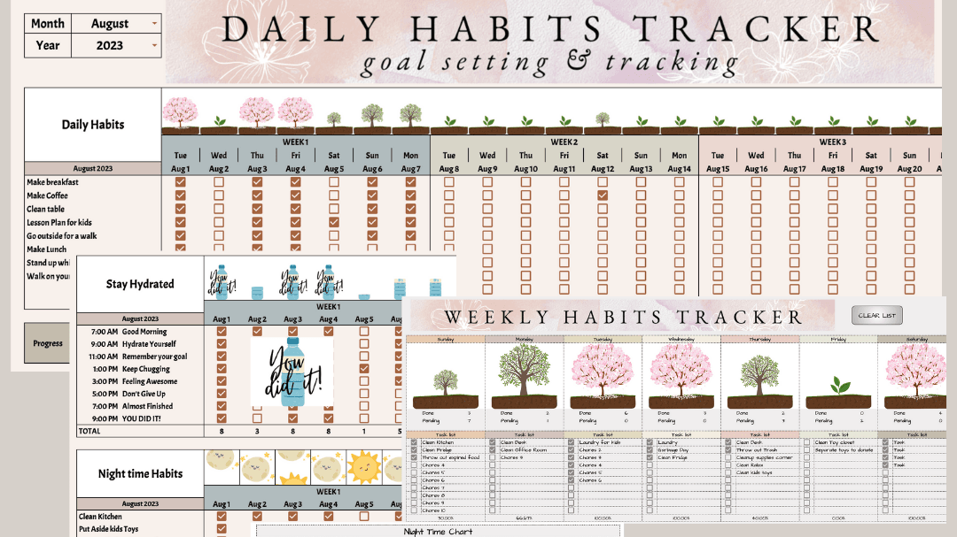 Habits Tracker Template