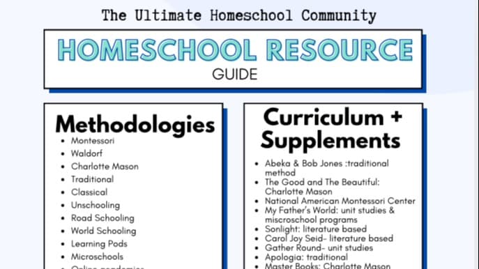 Free Homeschool Resource Guide