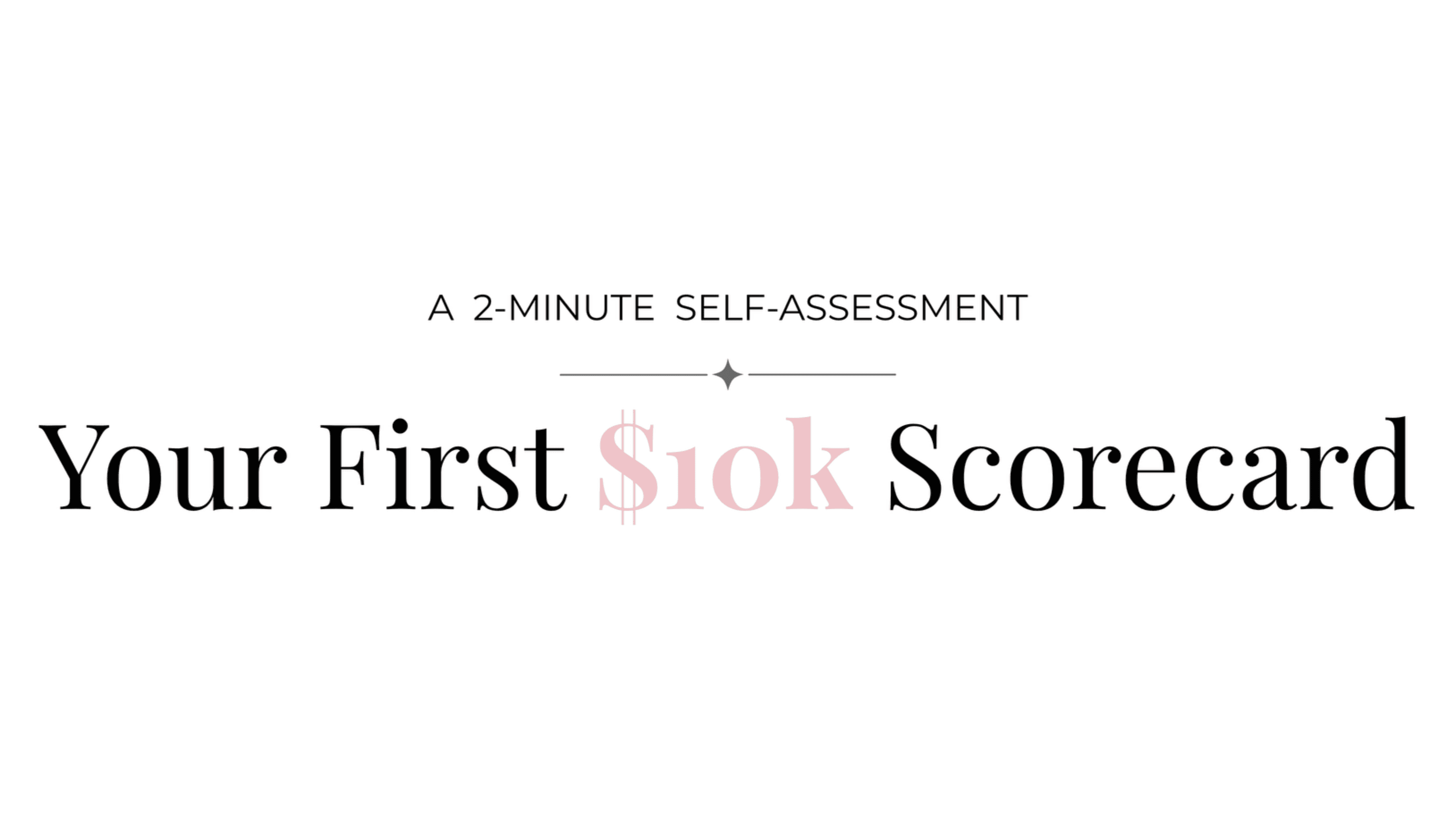 Your First $10k