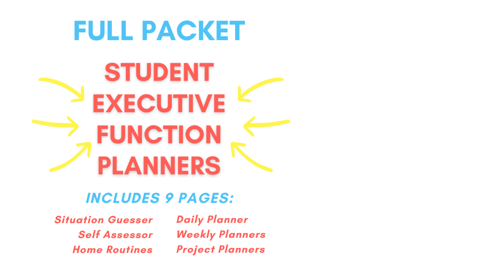 EF Planner FULL PACKET 9 Pages (Blue & Red)