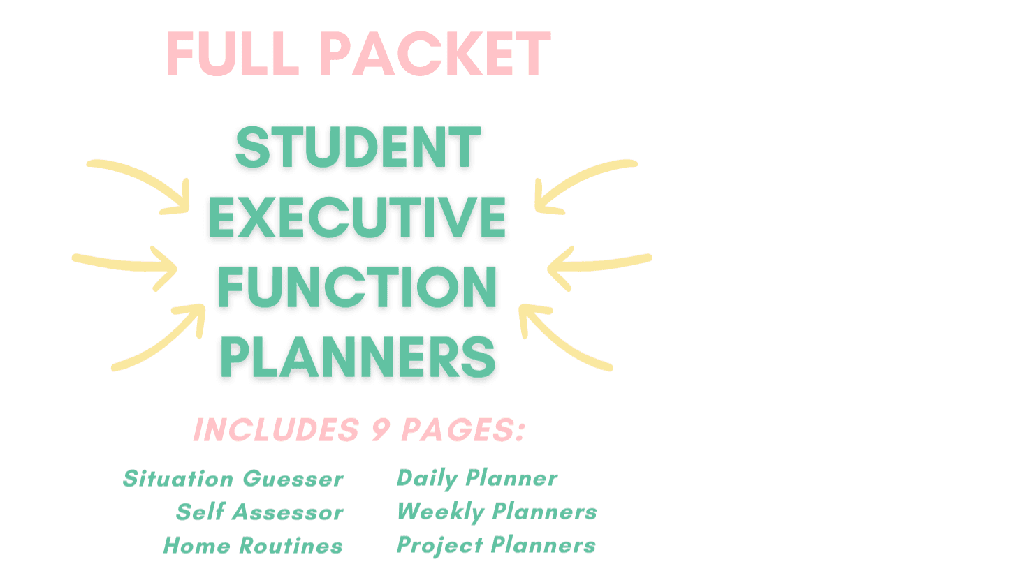 EF Planner FULL PACKET 9 Pages(Pink & Green)