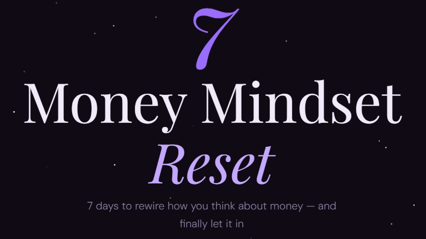 Money Mindset Reset ✦ 7 Day Journal