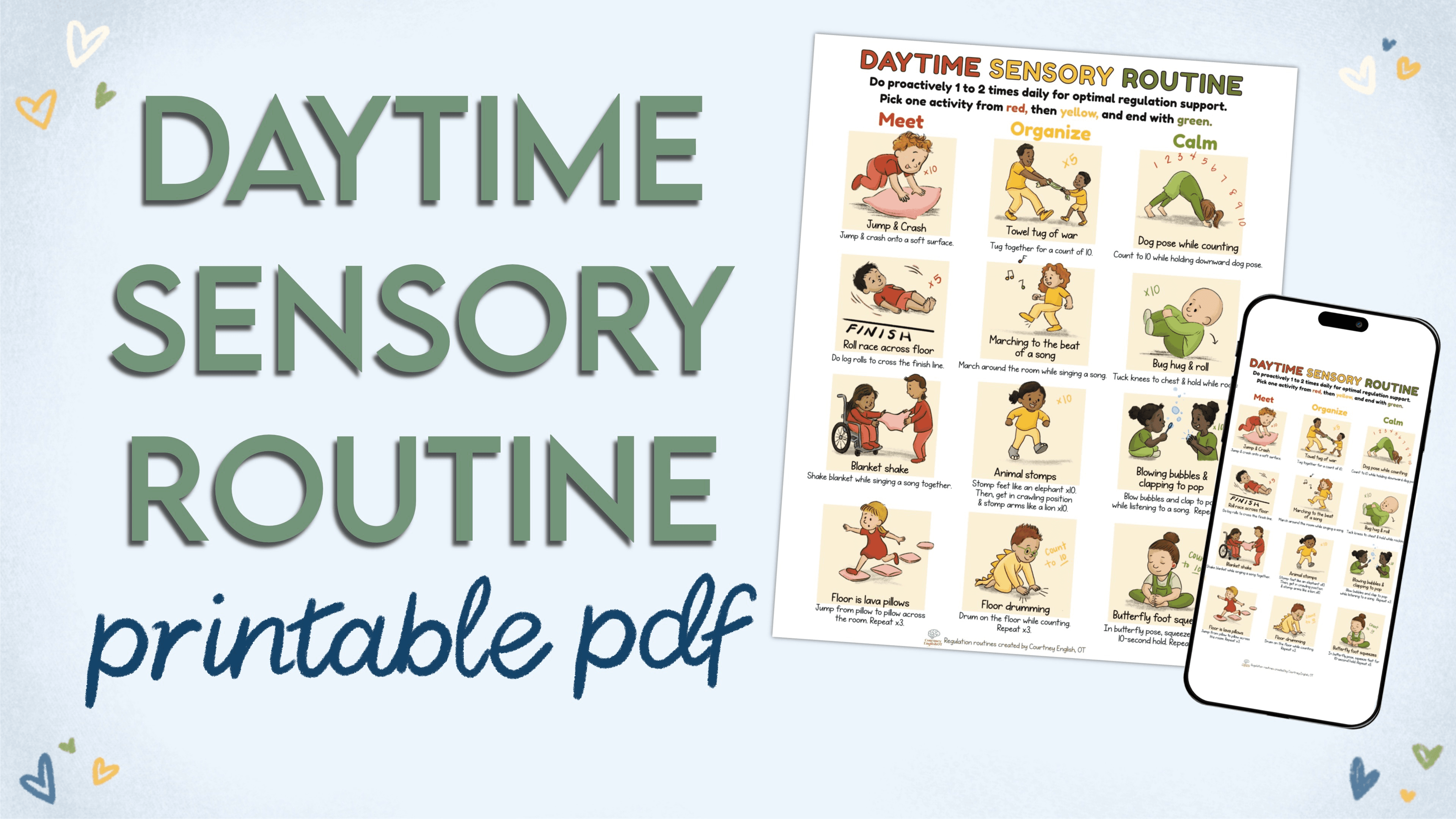 Daytime Sensory Routine PDF! 