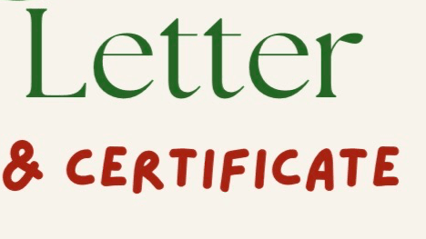 Santa letter & certificate 
