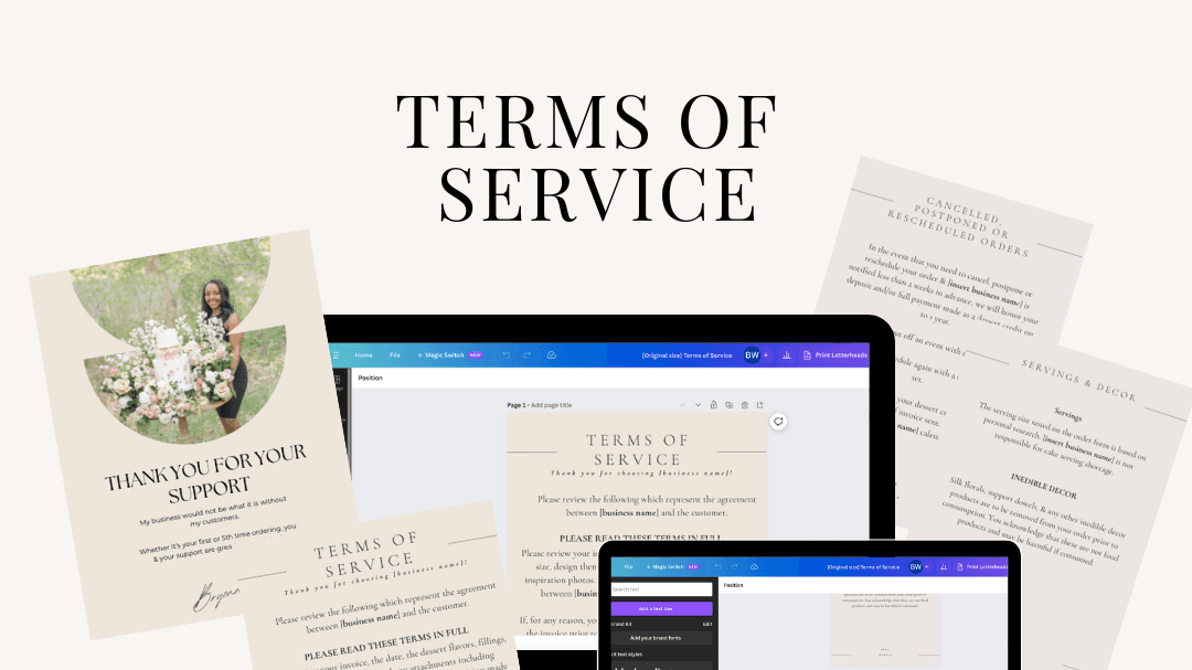 Terms of Service Agreement [no resell rights]