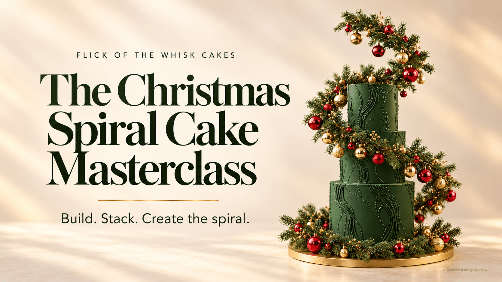 12/6: The Christmas Spiral Cake Masterclass🎄