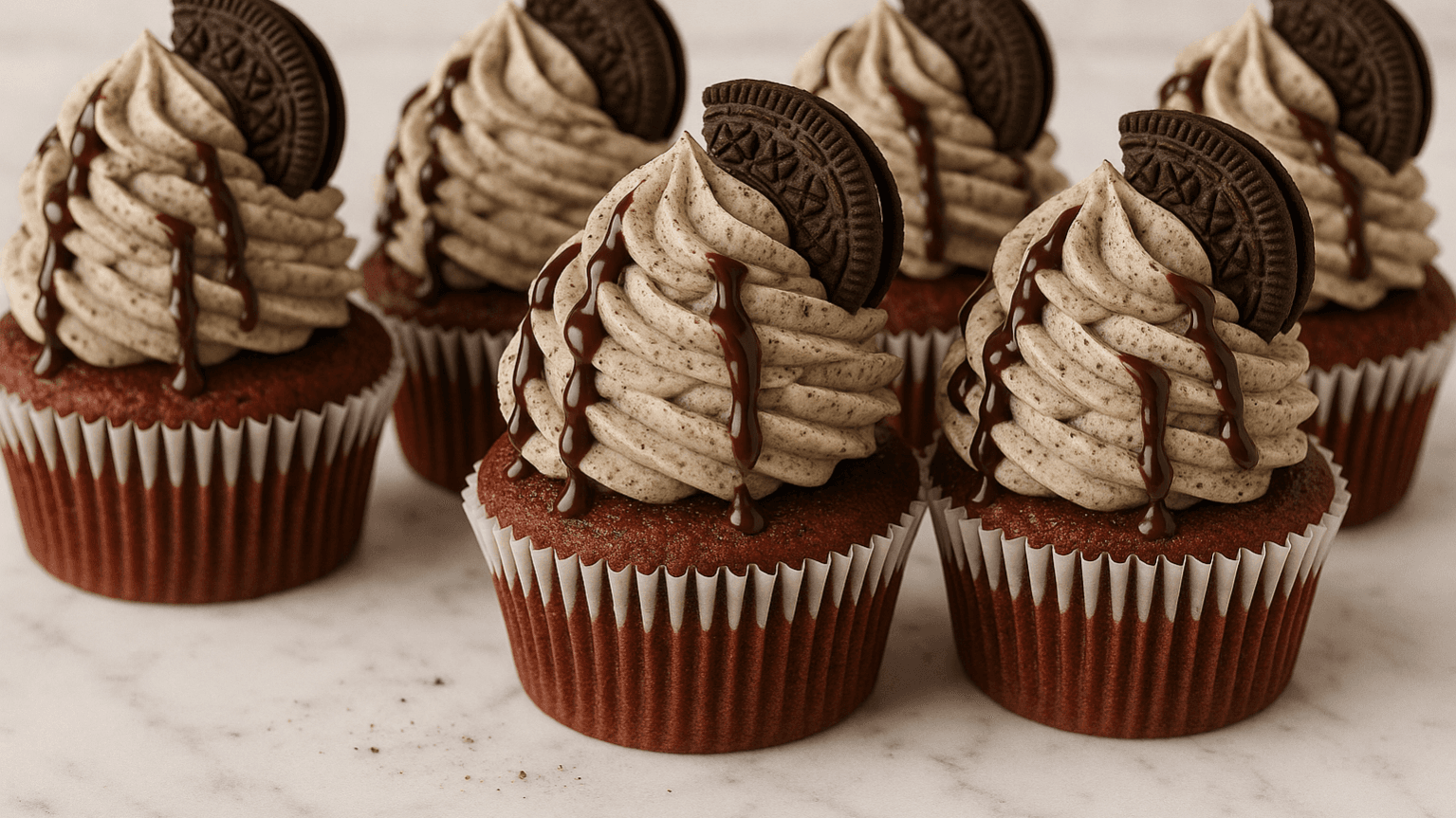 Red Velvet Oreo Cupcake