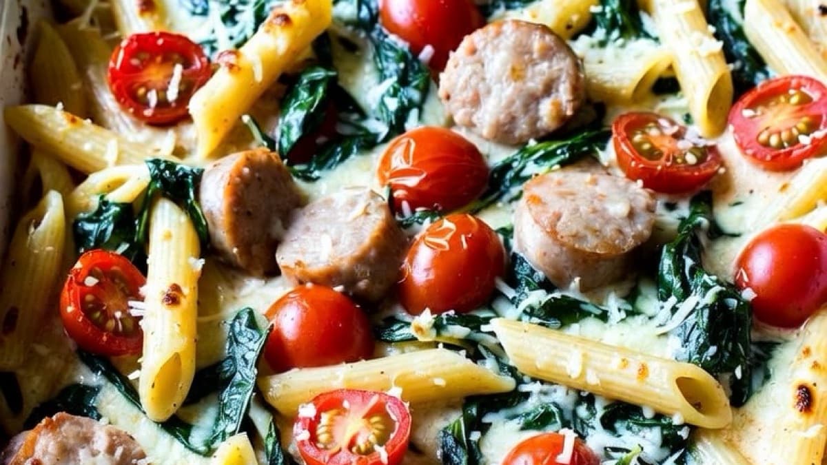 The Crowd Pleaser: Chicken Sausage Penne Bake