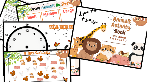 Animal Activity Book: 20+ Pages of Fun