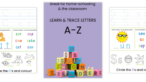 Learn and Trace Letters, AZ Letter Tracing