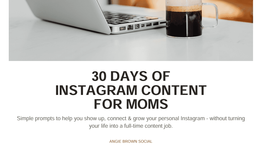 Your 30 Days of Instagram Content is here 🤎 