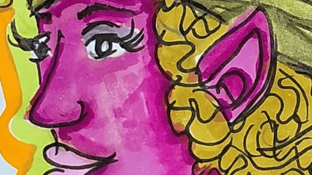 Pink Punk | Original Miniature ACEO Art 🎨