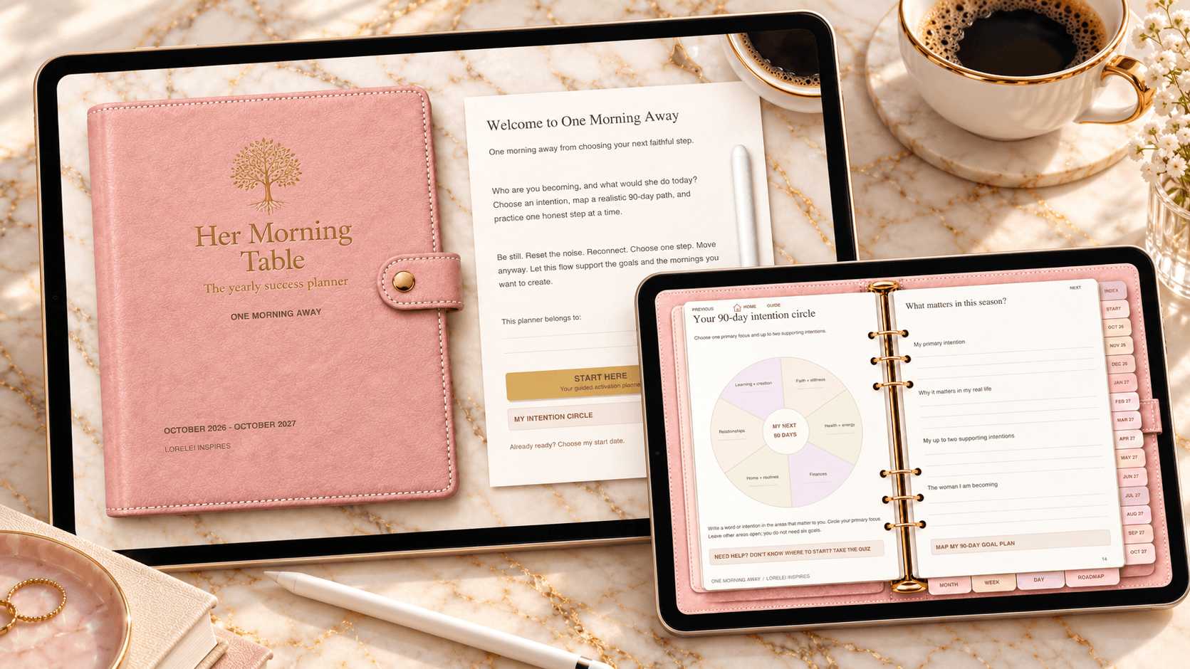 Her Morning Table Digital Planner