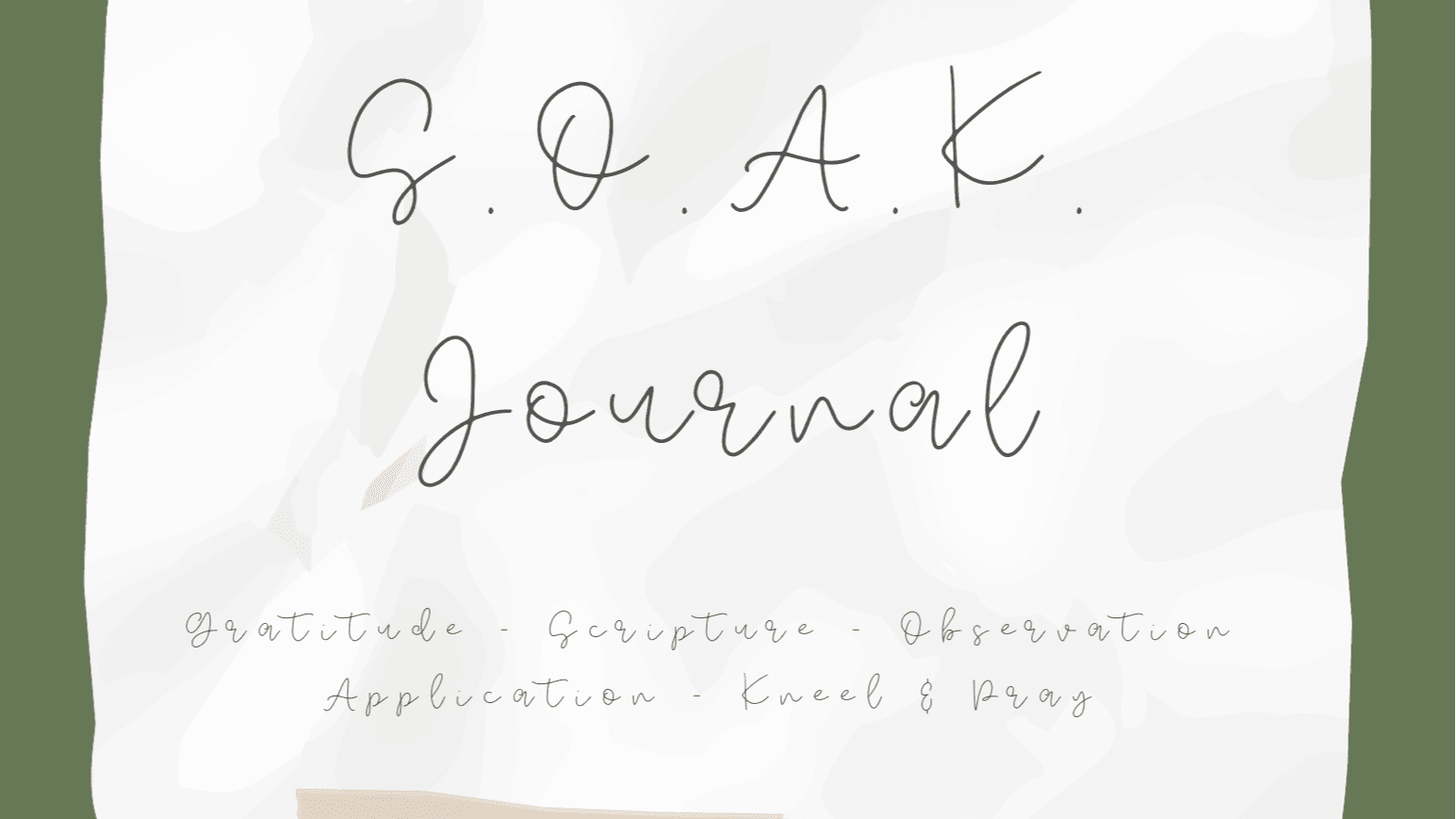 S.O.A.K Journal 