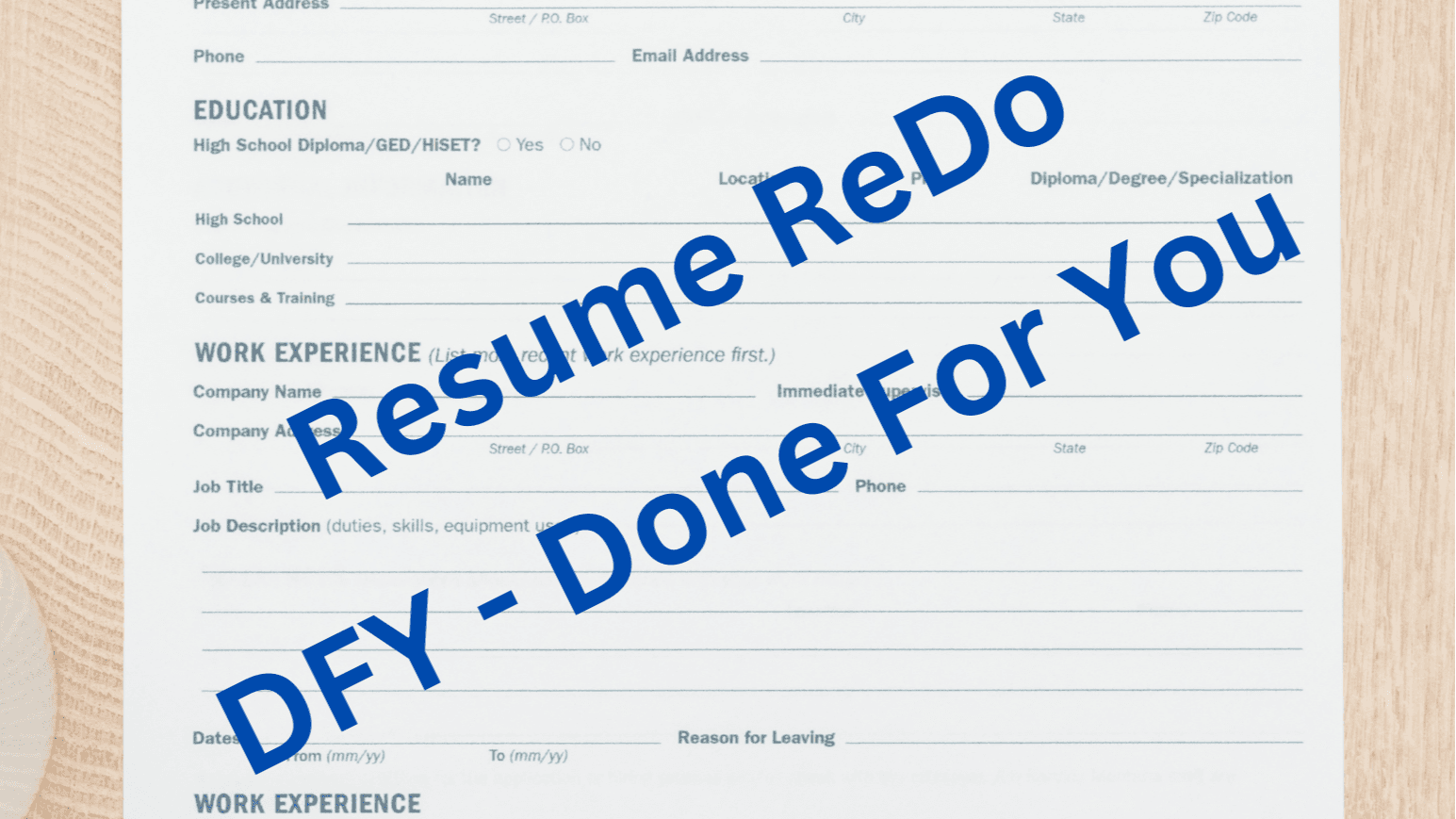 Get My Resume ReDo Service Now!