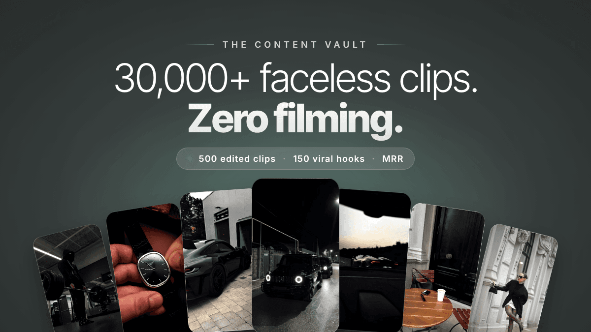 Content Vault: 30,000+ Faceless Clips ✅