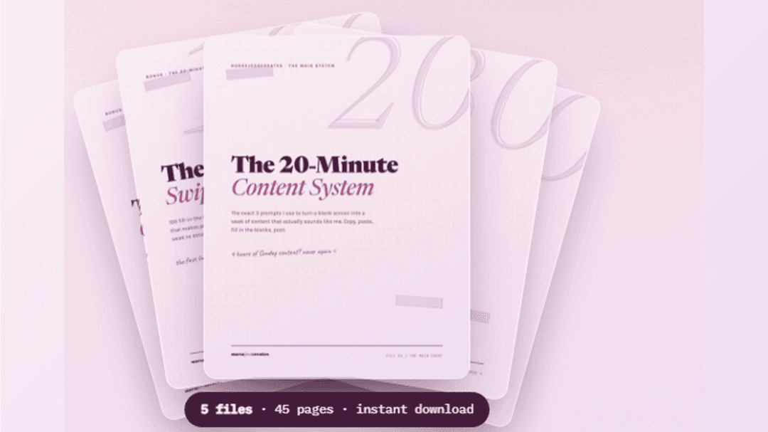 The 20-Minute Content System