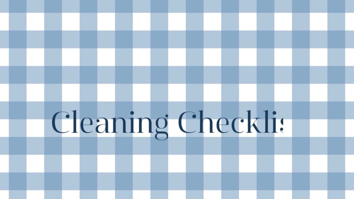 Free Cleaning Checklist