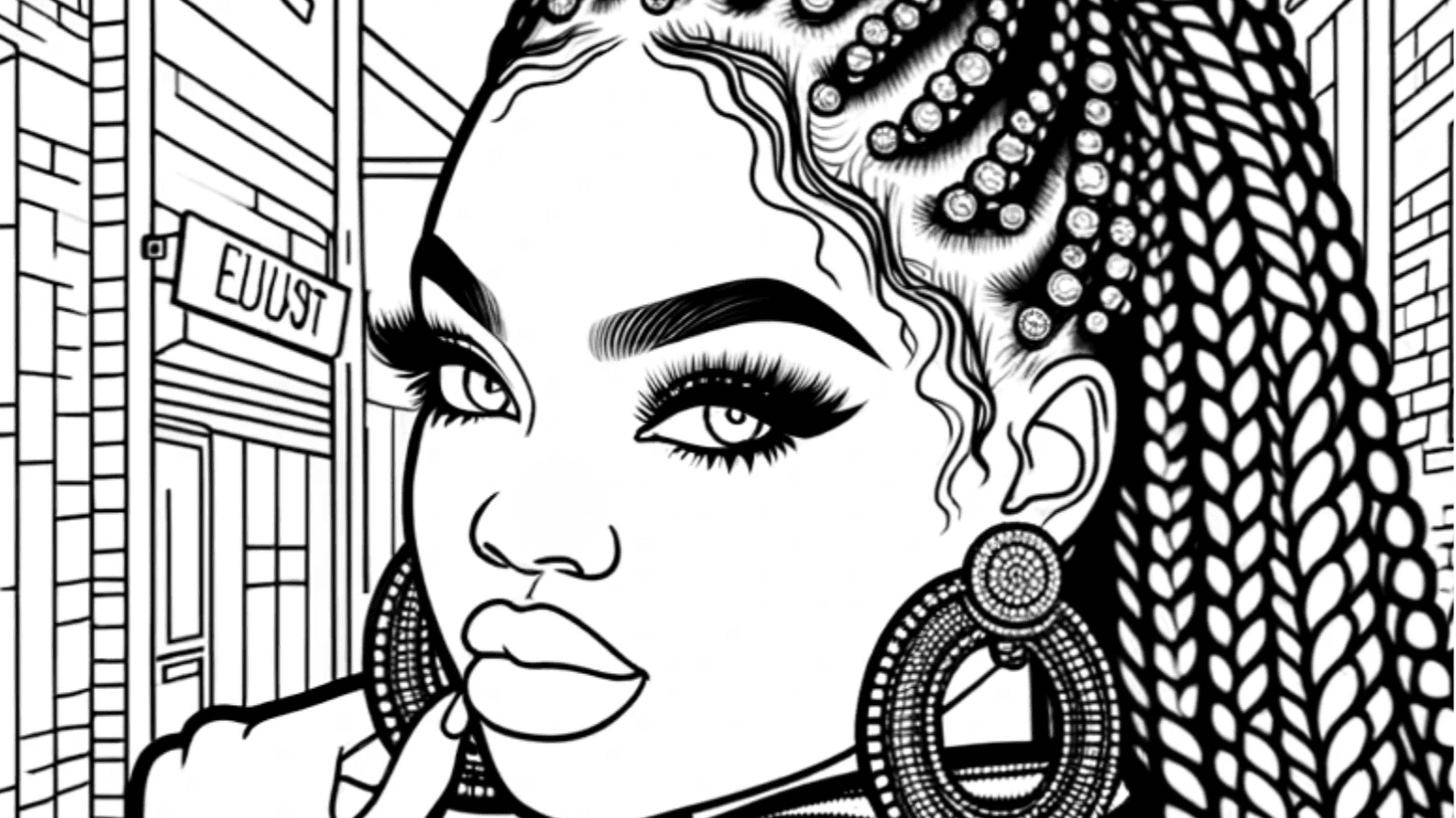 Get our braided baddies coloring bundle