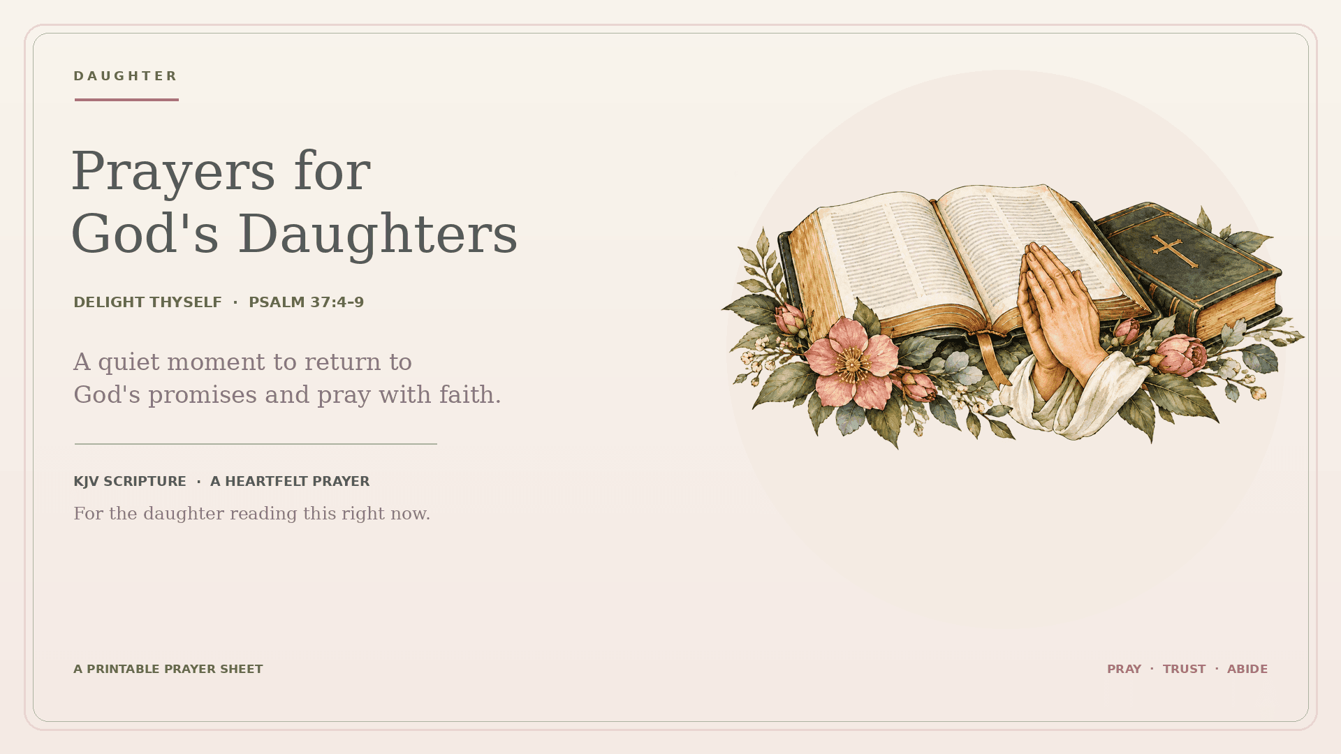 Prayers for God’s Daughters 
