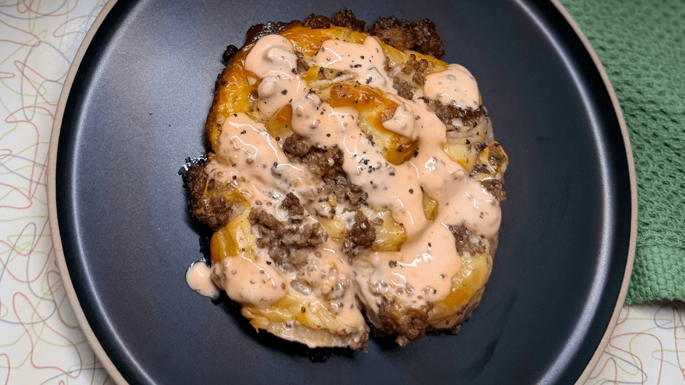 Garlic Butter Cheeseburger Swirls