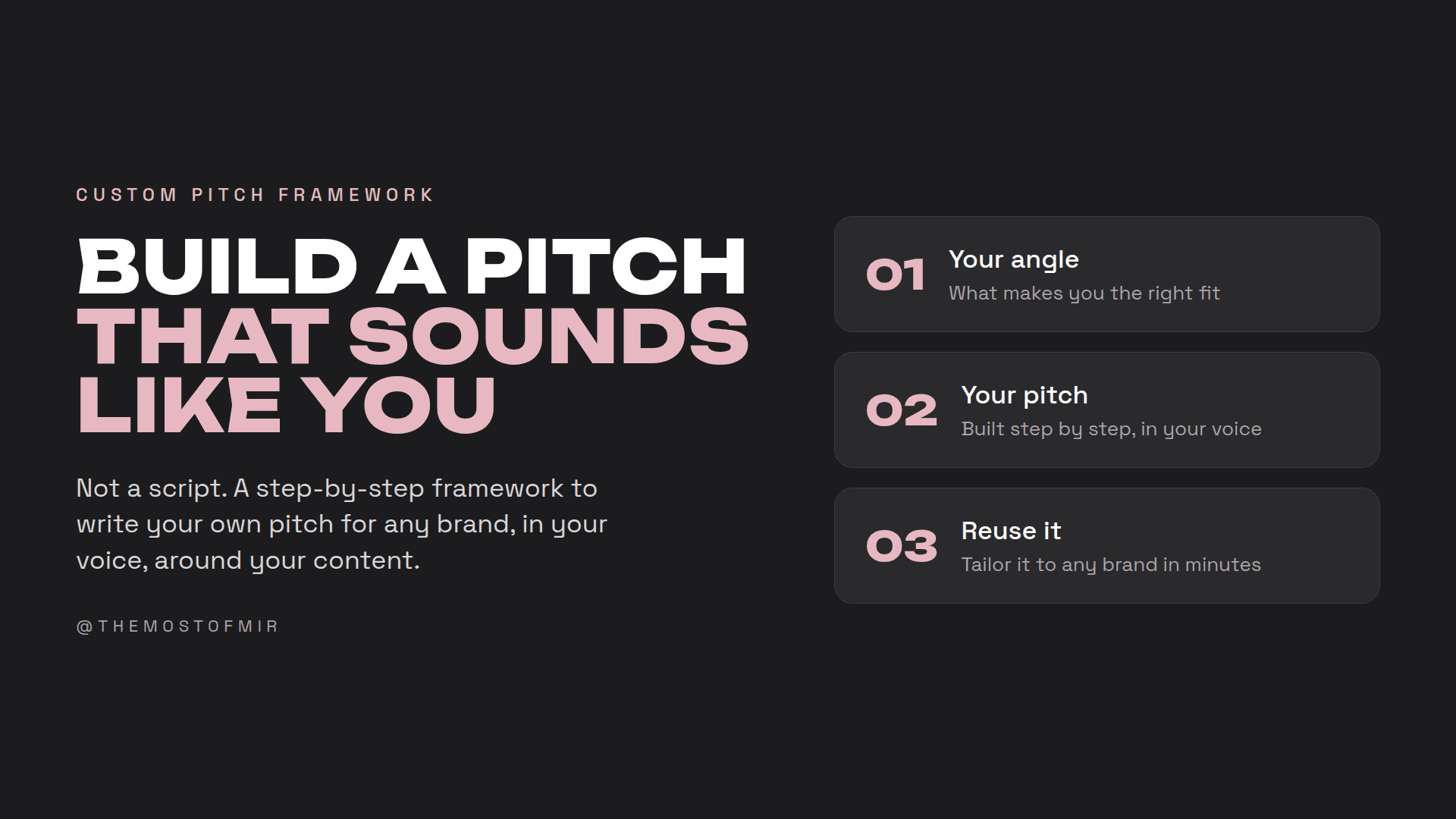 The Pitch Builder