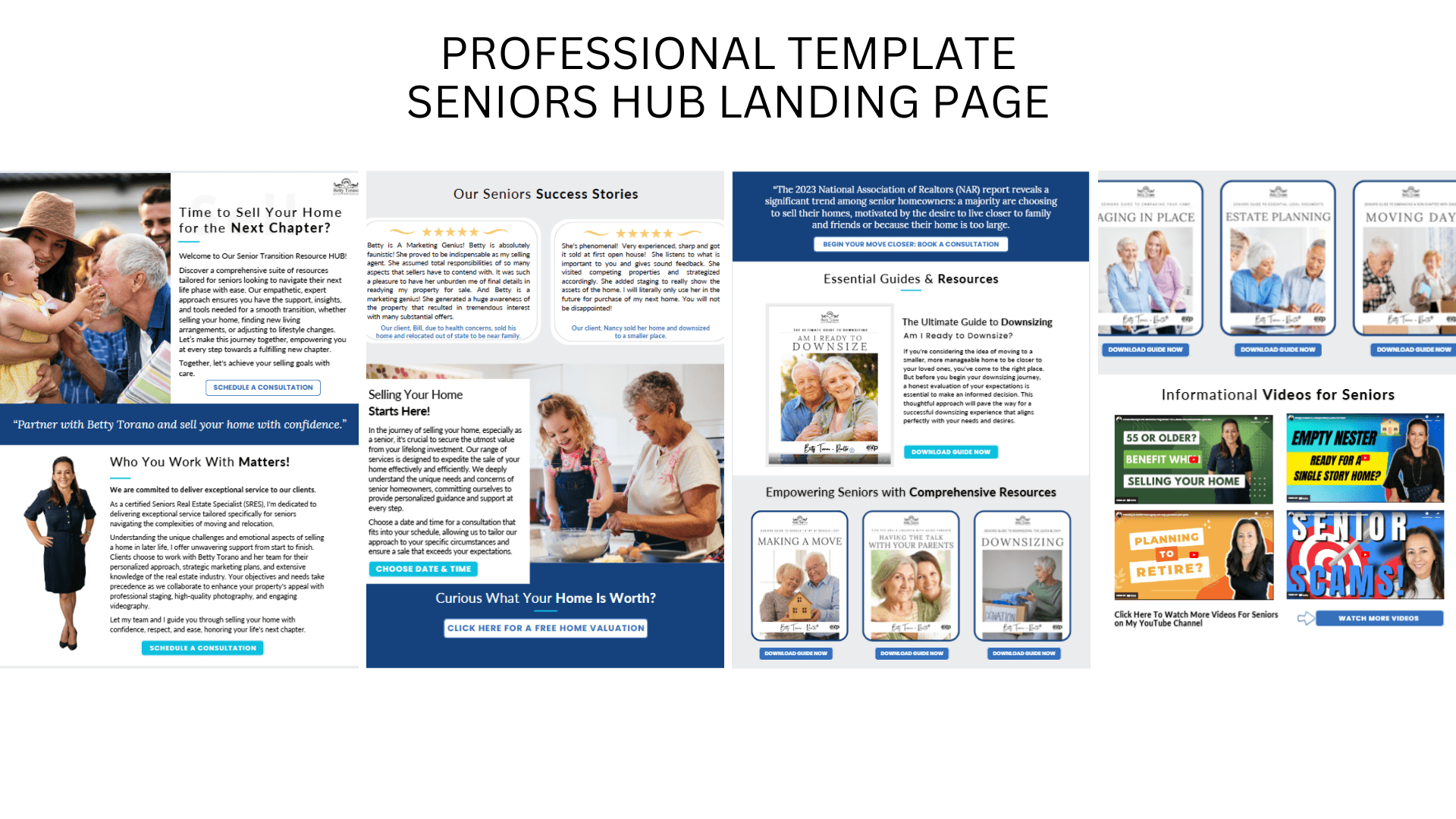 Canva Website / Landing Page Template: Seniors HUB