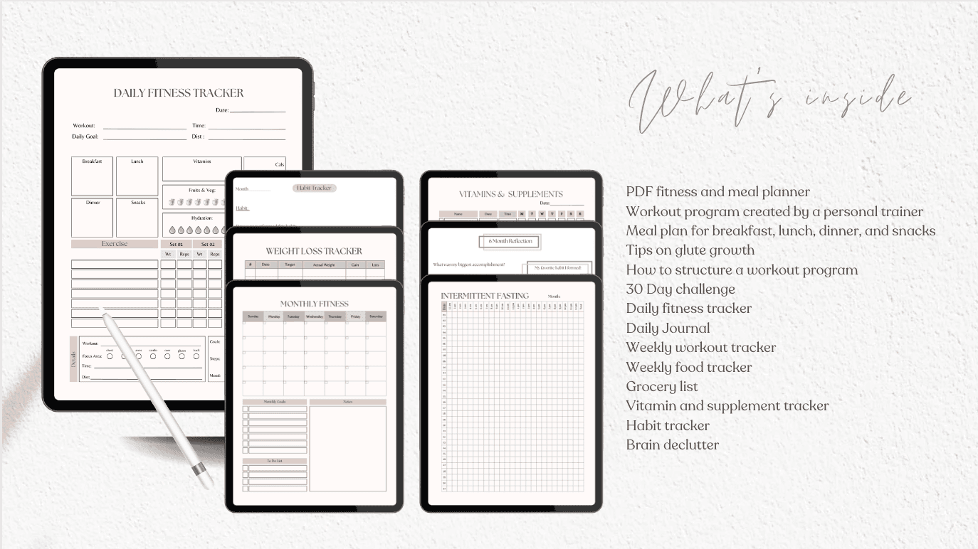 Get My PDF Digital Fitness Planner Now!