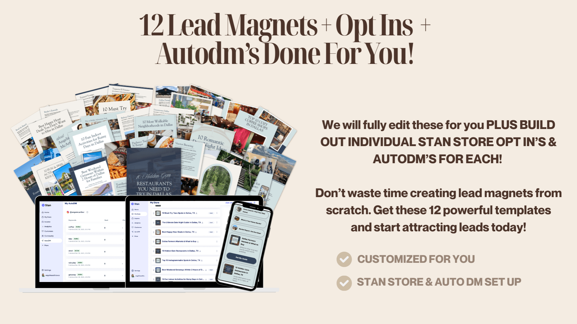 12 Lead Magnet Templates - FULLY EDITED