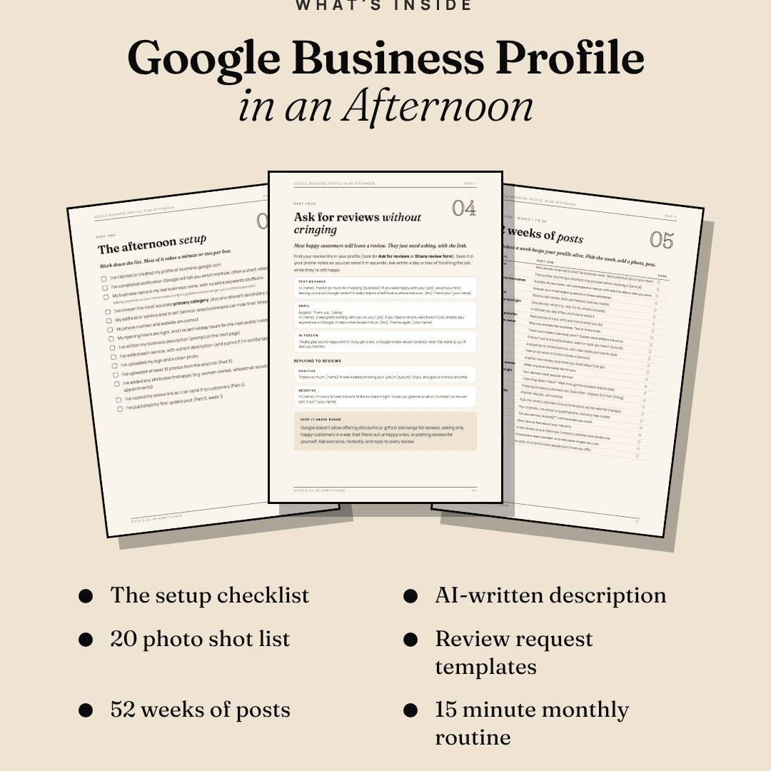 Google Business Profile in an Afternoon